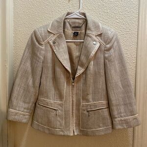 WHBM tweed tan jacket size 2